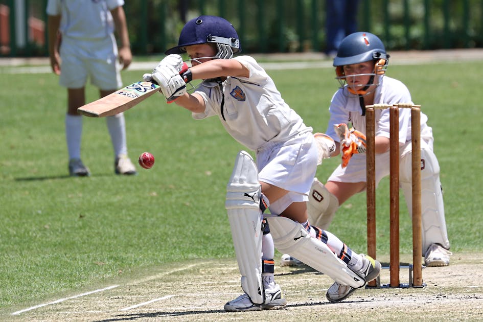 Young cricketers at academy training